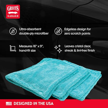 Griot's Garage Car Surface Cleaning Kit, Includes Iron and Fallout Remover, Brilliant Finish Synthetic Detailing Clay Pad, Speed Shine Auto Detailer, 3 PFM Edgeless Detailing Towels, 11699