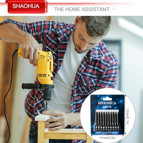 10PCS SQ2 Square Screwdriver Bits, 2.3" Long Magnetic Heads Square Drive Bits, 1/4" Diameter Hex Head Square Allen Wrench Drill Bit Set for Repair Furniture - style: C. Square Screwdriver Bits