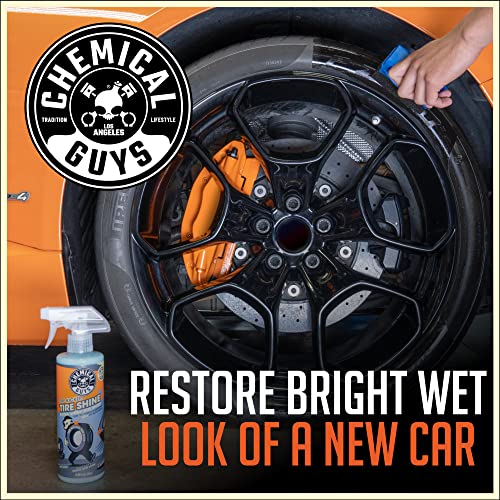 Chemical Guys, Tire Kicker Extra Glossy Tire Shine for Rubber, 1 Gallon | Sprayable dressing revives a deep wet look on tires, trim and bumpers, dries to the touch with no greasy sling - size: 128 fl Oz, style: Only