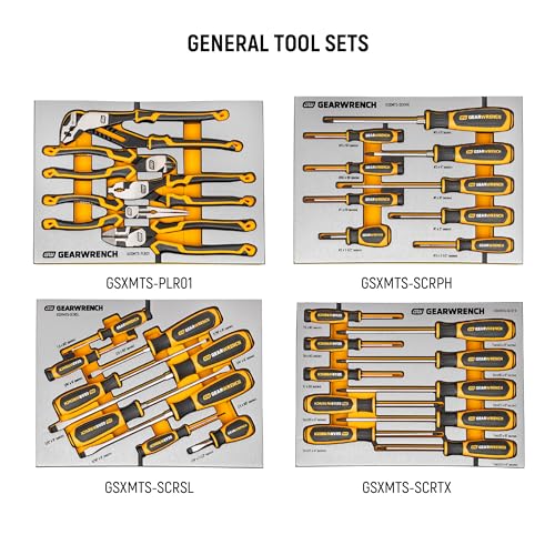 GEARWRENCH 873 Piece Master Mechanics Tool Set in Premium Modular Foam Trays with GSX Mobile Tool Storage | MEGAMOD873 - style: 873 Piece