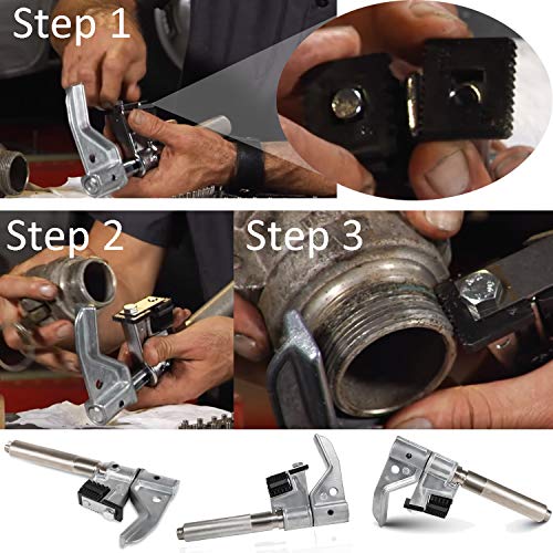 E-cowlboy 7402 Universal Outside Thread Chaser Repair Tool for 1-1/4” to 5” O.D. with 216884 Standard Thread 6 Dies Set