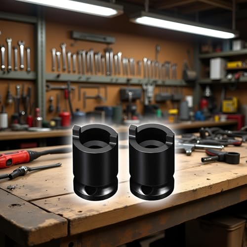 2Pcs Black Angle Grinder Socket Wrench Forged Socket Pressure Pistol Grip Air Angle Die Grinder Accessories Socket for Ratchet Wrenches Socket Polisher Plate Removal Angle Grinder Tool