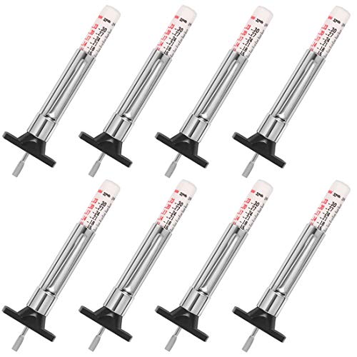 PROND Tire Tread Depth Gauge, Tread Depth Gauge, Tire Gauges, Color Coded Tire Depth Gauge, Tire Tread Gauge, Tire Tread Depth Accurate Measurement Tools (White Type - 8PCS)