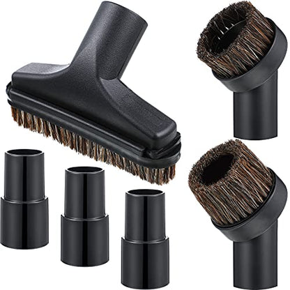 6 Pcs Vacuum Attachments Accessories VAC Attachments 1.25'' 25mm and 36mm Shop Round Dust Brush Vacuum Hose 5.9 Inch Floor Attachment Brush Replacement with 1-1/4 to 1-3/8 Inch Adapter(Classic Style) - style: Classic Style