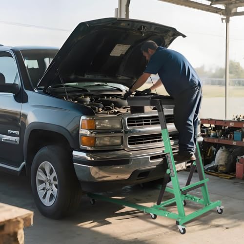 Top Automotive Creeper,Engine Topside Creeper with Adjustable Height 49.21 in to 68.89 in, 400 LBS Capacity High Topside Creeper,6 Swivel Caster Wheels, Heavy Duty Foldable Garage Creepers for Auto | 400 LBS Capacity High Mechanic Creeper, 6 Swivel Caster