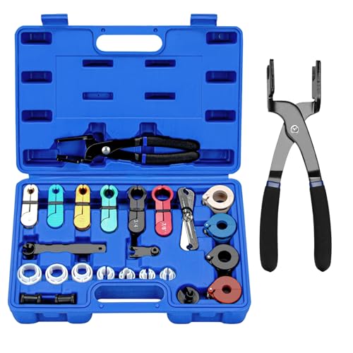 Master Quick Disconnect Tool Kit with Fuel and AC Disconnect Pliers Fuel Line Disconnect Tool Set AC Line Removal Tool - color: Blue