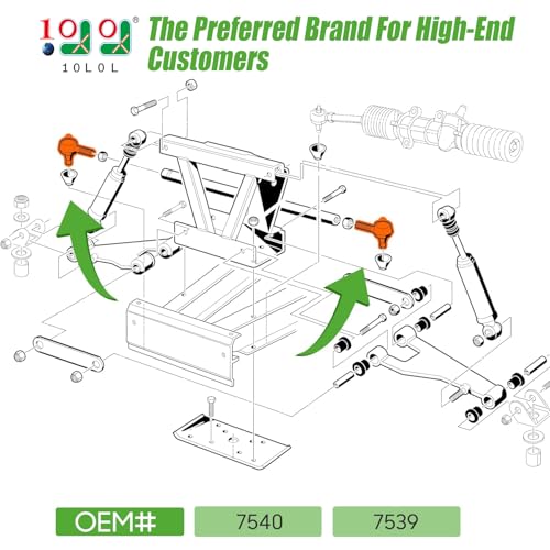 10L0L Golf Cart Tie Rod End Kit for Club Car DS 1976-2008 G&E,OEM 7539 7540 | 2 Left-Hand & 1 Right-Hand Thread Ball Joints; Restores Steering Precision; Greaseable; Diy Install, Basic Tools; Sturdy