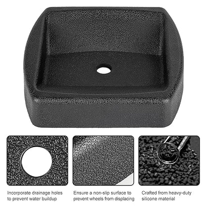 Jack Wheel Chock, Heavy Duty Reinforced Dual Trailer Swirl Jack Caster Wheel Dock, Rubber Double Wheel Chock for Caravans and Trailers Camper Tent - color: Large - Dual Wheel