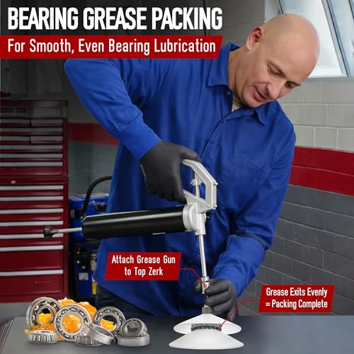 Seal Puller Tool & Bearing Packer Kit, Heavy Duty Wheel Bearing Grease Packer and Universal Gasket Remover Tool Set for Wheel Hub Lubricant Filling and Gasket Removal Automotive Repair(Classic) - style: Classic
