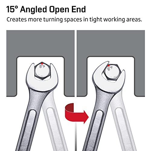 13-Piece Complete SAE Combination Wrench Set in Roll-up Pouch, No Skipped Inch Sizes from 1/4” to 1” | Best Value Wrench Set, Ideal for General Household, Garage, Workshop, Auto Repairs, Emergency - size: 13-Piece SAE Set