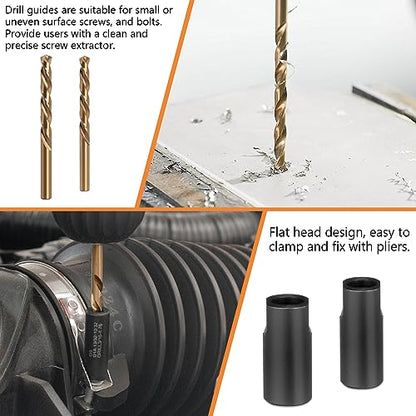 Screw Extractor Set, 55 Pieces Easy Out Bolt Extractor Set, Multi-Spline Extractors Remover for Removing Stripped Screws, Studs, Fittings and Lugs Extraction - size: 55 Pieces
