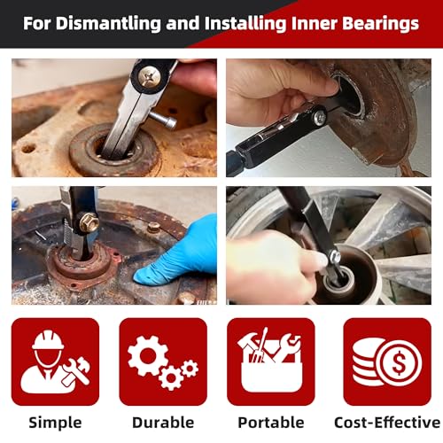 Double Headed Internal Bearing Puller, Expandable Collets 16-45mm | Slide Hammer Insert, Bearing Remover Extractor Tool, Heavy Duty, Automotive Repair Tool, For Professional and DIY Use