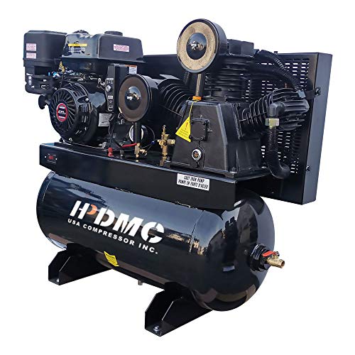 13HP Gas Air Compressor 24CFM 180PSI - Electric Start Gas Powered w/ 30Gal ASME Tank Industrial Piston Pump for Truck Repair, Construction Sites & Workshop | Heavy Duty Portable Air Compressed - color: 13hp/180psi/24cfm/30gal