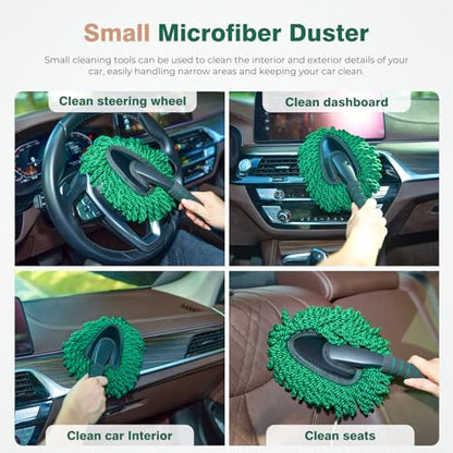 FLORICH Microfiber Car Duster Large Extendable Car Duster Exterior Scratch Free for Cars RV Truck Bike - size: Carduster02
