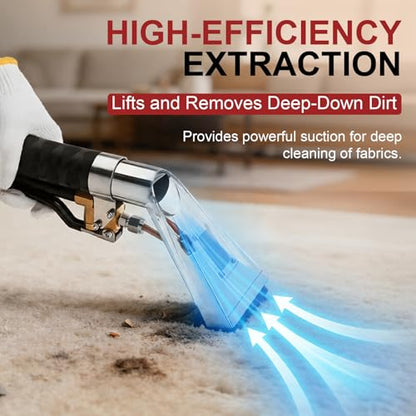 Extractor Attachment Hose Kit Compatible With Shop Vac Stainless Steel Wand | with Viewing Window 25ft Water Hose 10ft Vacuum Hose, for Carpet Industrial Cleaning Auto Detailing