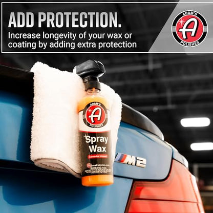 Adam's Polishes Spray Wax 16oz - Premium Infused Carnauba Car Wax Spray For Shine, Polish & Top Coat Paint Protection | Car Wash Enhancer & Clay Bar Lubricant | Car Boat Motorcycle RV Detailing - size: 16 Fl Oz (Pack of 1)