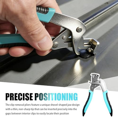 Car Clip Pliers,Multi-Functional Car Clip Remover Tool for Door Panel/Dashboard/Interior Trim,Professional Heavy Duty Panel Clips Removal Pliers as Disassembly Tools - color: Green
