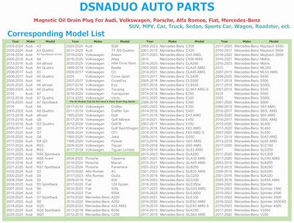 2 PCS M14x1.5 Magnetic Oil Drain Plug Pilot Point With Insert Gasket fit for Ford, Chrysler, Dodge, Jeep, Ram, Jaguar, Land Rover, Chevrolet 090-938CD, 090-115, 65324, 090-161, 6507741AA, F6TZ-6730-BA - size: M14x1.5