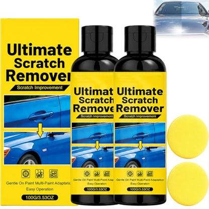 2Set Nanopolix Car Scratch Remover,Nanopolix Scratch Remover,Quick Fix Removal Paste for Deep Scratches,Car Scratchs Repair Paste Deep Scratch,All Paint Colors Polishing Kit (2*Sponge)