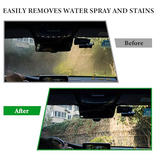 Car Windshield Cleaner Tool, Detachable Car Window Cleaner with Aluminum Extendable Handle & 2 Reusable Cloth Pads, Washable Vehicle Windshield Cleaning Wand for Exterior (Gray) - color: Gray