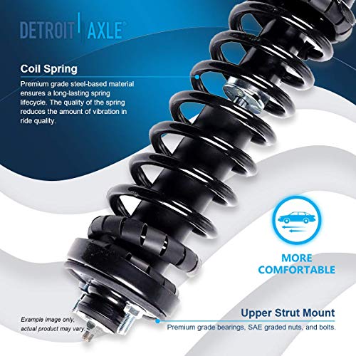 Detroit Axle - Rear Struts for 1997-2001 Honda CR-V Complete 2 Struts with Coil Spring 1998 1999 2000 Replacement Quick Install Ready Strut Shock Assembly - size: 171325 x2/PAIR