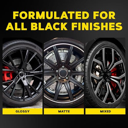 Meguiar's Hot Rims Black Wheel Cleaner, Deep Foaming Gel Specially Formulated to Effectively Clean Matte, Gloss, Satin, and Chrome Black Wheels, 24 Oz Spray Bottle - size: 24 Ounce (Pack of 1), style: Hot Rims Black Wheel Cleaner