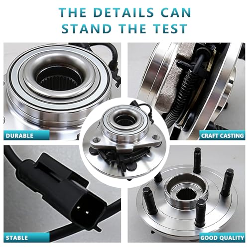 515126 Front Wheel Bearing Hub Assembly for Dodge Ram 1500 2009-2010, Ram 1500 2011 (2PCS) - size: 515126