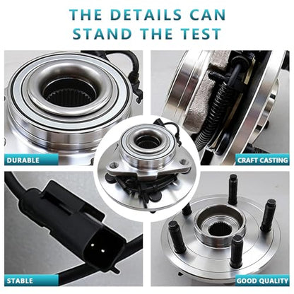 515126 Front Wheel Bearing Hub Assembly for Dodge Ram 1500 2009-2010, Ram 1500 2011 (2PCS) - size: 515126