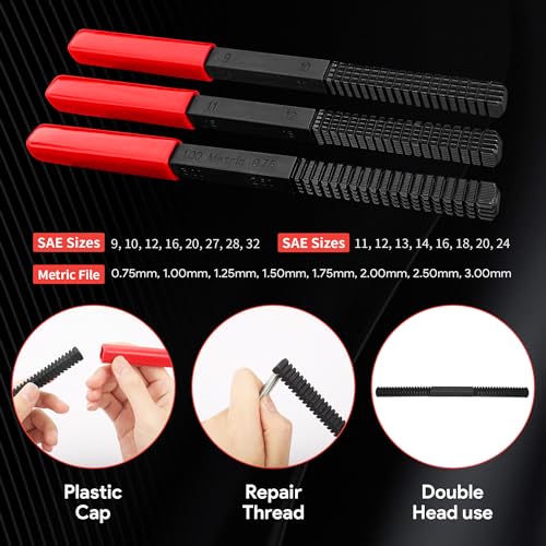 3Pcs Thread File Set, Thread Restorer File Set, Thread Repair File | Thread Restorer, Thread Repair