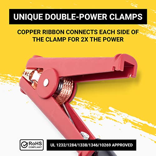 20 Foot 4 AWG Gauge Heavy Duty Jumper Cables Booster Set by Spartan Power - 4 AWG, 15 Foot Made in the USA - size: 4 AWG 20 Foot