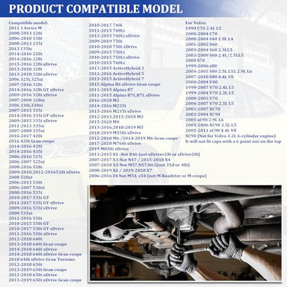 86.6 mm 16 Flutes Oil Filter Wrench, Oil System Tools, Oil Filter Wrench Removal tool, Car Oil Filter Socket Car Accessories Compatible with Volvo Engines Cartridge Oil Filter Housing Caps