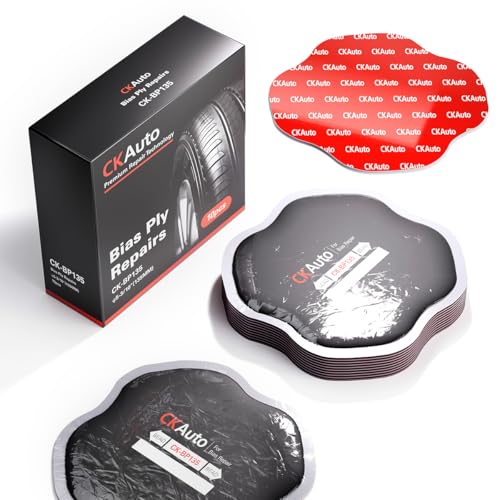 CKAuto 10 PCS Bias Tire Repair Patch Kit Heavy Duty Dia 5-5/16" (135mm) for Trucks Bus Agricultural Vehicles Trailer Tractor, Dia 5-5/16" (135mm) 10 PCS - size: Dia 135mm 10pcs