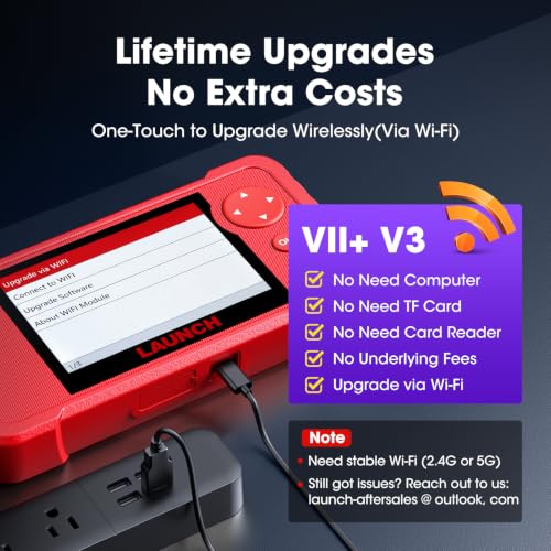 Launch Creader VII+ V3.0 OBD2 Scanner, ABS/SRS/Engine/Transmission Check Code Reader for Car, 2026 Diagnostic Scan Tool with Oil/Throttle/SAS Reset, Support Full OBD2, Lifetime Free Update