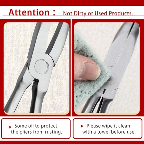 SPEEDWOX 15-Inch 90 Degree Needle Nose Pliers - Extra Long, Carbon Steel, Red, Ergonomic Grip - style: 90 Degree