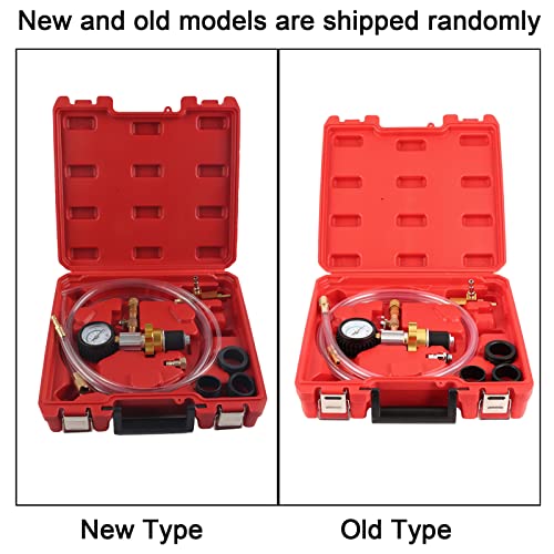 Car Radiator Coolant Refill Purging Kit, Vacuum Cooling System Tool for Fast Air - Coolant Replacement, Stainless Steel + Rubber Fast Connector Kit for Automotive Cooling Main