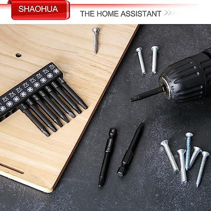 10PCS SQ2 Square Screwdriver Bits, 2.3" Long Magnetic Heads Square Drive Bits, 1/4" Diameter Hex Head Square Allen Wrench Drill Bit Set for Repair Furniture - style: C. Square Screwdriver Bits
