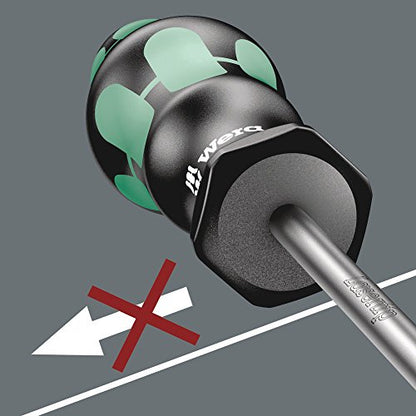 Wera 05028062001 367/6 TORX® Screwdriver set Kraftform Plus and rack, 6 pieces - size: TX10x80mm, TX15x80mm, TX20x100mm, TX25x100mm, TX30x115mm, TX40x140mm