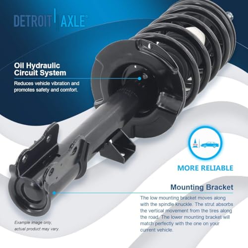 Detroit Axle - Front 4pc Steering Knuckles Kit for 05-12 Ford Escape, 05-11 Mazda Tribute Mercury Mariner, 2 Steering Knuckles & Wheel Bearing Hubs 2 Struts w/Coil Spring Replacement Suspension - size: 4QU47679/ Big strut kit