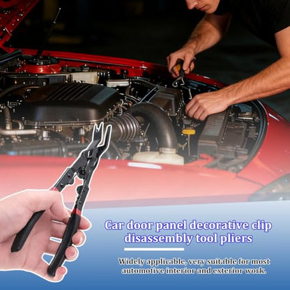 Car Panel Clip Removal Plier, Vehicle Interior Upholstery Trim Clip Remover Tool, Automotive Push Pin Rivet Door Panel Clamp Fastener Removal Plier, Universal for Most Vehicles