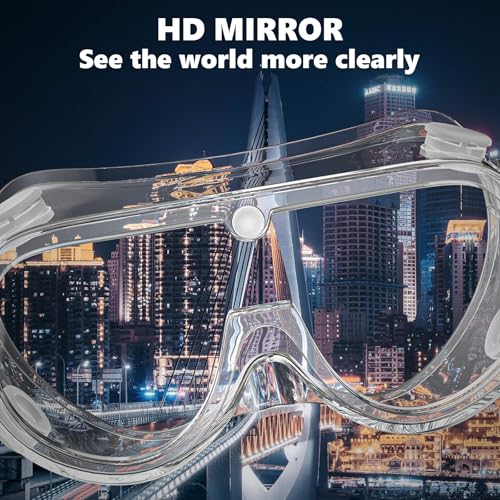 Super More Anti-Fog Protective Safety Goggles Clear Lens Wide-Vision - color: Transparent-3
