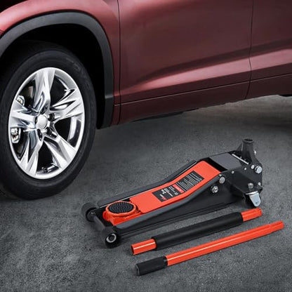 Nilight 3 Ton Floor Jack, Low Profile Car Hydraulic Jack with Dual Pistons Quick Lift, 2.95"-19.88" Lifting Range - style: Dual Pump