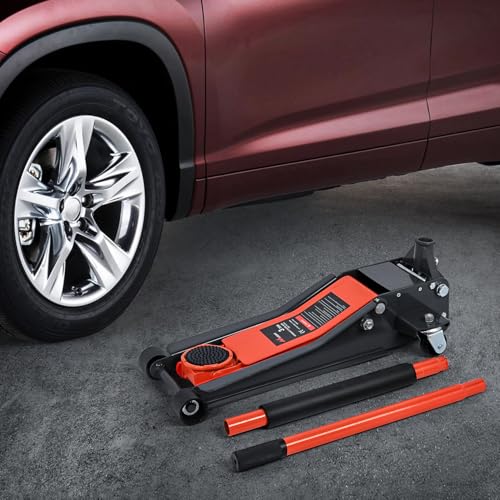 Nilight 3 Ton Floor Jack, Low Profile Car Hydraulic Jack with Dual Pistons Quick Lift, 2.95"-19.88" Lifting Range - style: Dual Pump