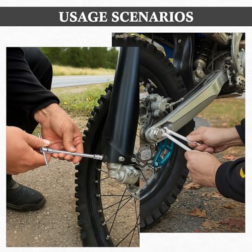 26 Pcs Motocross Tool Kit Include Combination Wrench, Hexagonal Bit, Bits, Sleeve, Screwdriver, Drive T-handle Driver, Drive Adapter, Needle-nose Pliers, Cable Ties (Classic Style)