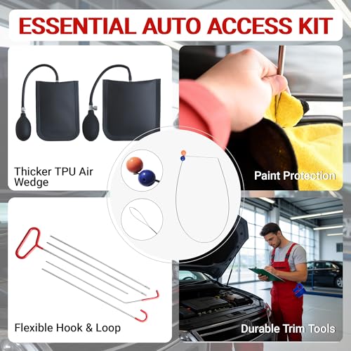 27pcs Automotive Tool Kit, Heavy Duty Multi-Function Repair Kit, Adjustable Tools for Vehicle Maintenance, Portable with Carrying Case