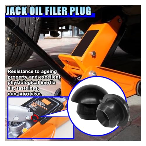 12PCS Bottle Jack Floor Jack Oil Filler Plug, 8mm Rubber Hydraulic Oil Filler Plug Bung, Horizontal Jack Top Pressure Rod for Oil Reservoir Fill Hole (12PCS) - size: 12PCS