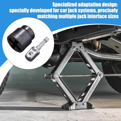 Auto Jack Power Socket Adapter for Scissor Jacks, Compact & Portable Car Lift Accessory with Anti-Slip Design, 150g, Fit Workshop & Garage for RV, Trailer, Car Maintenance