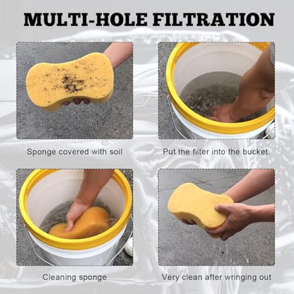 Yourkar Car Wash Bucket Inserts - 2 PCS Plastic Grit Trap for Vehicle Detailing, Auto Dirt Collectors, Fits 12 Inch Diameter Bucket, Universal Car Accessories (Black) - color: Black, 2pcs