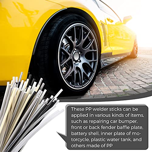 78 Pieces Plastic Welding Rods, 1/8 Inch Diameter (3mm) Round Sticks, PU PP ABS PE TPO PA PC 7 Types of Plastic Welding Repair Rods Strips Kit for Car Bumpers Daily Repair, 7.9 Inch