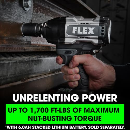 FLEX 24V Brushless Cordless 3/4-Inch 1,700 Ft-Lbs High Torque Impact Wrench Tool Only, Battery and Charger Not Included - FX1472B-Z - size: 1,700 Ft-Lbs, style: 3/8-Inch Tool Only