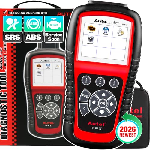 Autel AutoLink AL619 OBD2 Scanner, ABS SRS Warning Light Scan Tool, Turn Off Check Engine Light Car Diagnostic Tool, 10 OBDII Test Modes, Live Data, Freeze Frame, 2026 Up of ML619 AL519 ML519